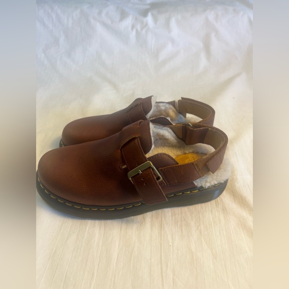 DR MARTENS Jorge II Ambassador Faux Fur Lined Slingback Mules Wmns 10 New No Box - Picture 13 of 14